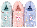 Little Genz premium 3-in-1 baby sleeping bag in mint green pink and blue for 0-12 months