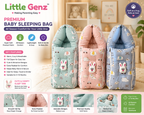 Little Genz Premium 3-in-1 Baby Sleeping Bag | All-Season Carry Nest & Portable Bassinet | 0–12 Months