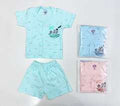 100% Pure Cotton Front Open Half Sleeve T-Shirt & Nikkar Set