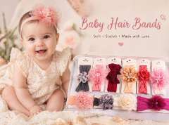 Baby Hair Bands Set | Soft Nylon Headbands for Baby Girls