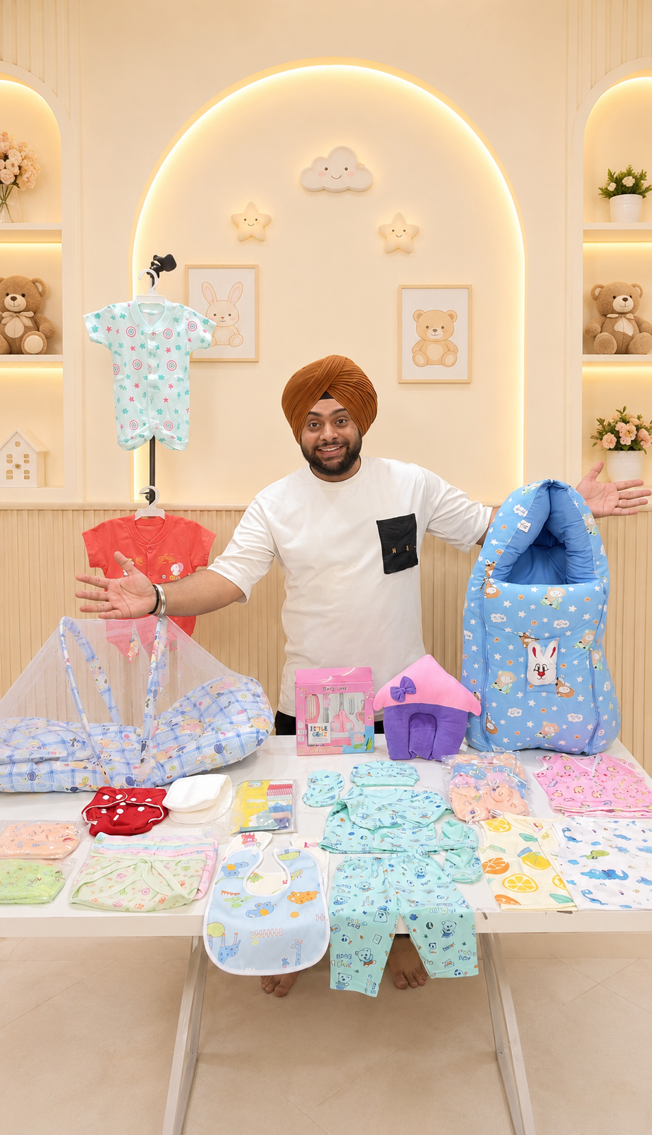 75 Items Summer Newborn Baby Essentials Combo Kit | Little Genz