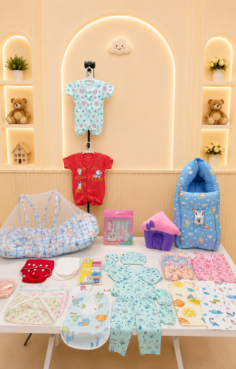 75 Items Summer Newborn Baby Essentials Combo Kit | Little Genz