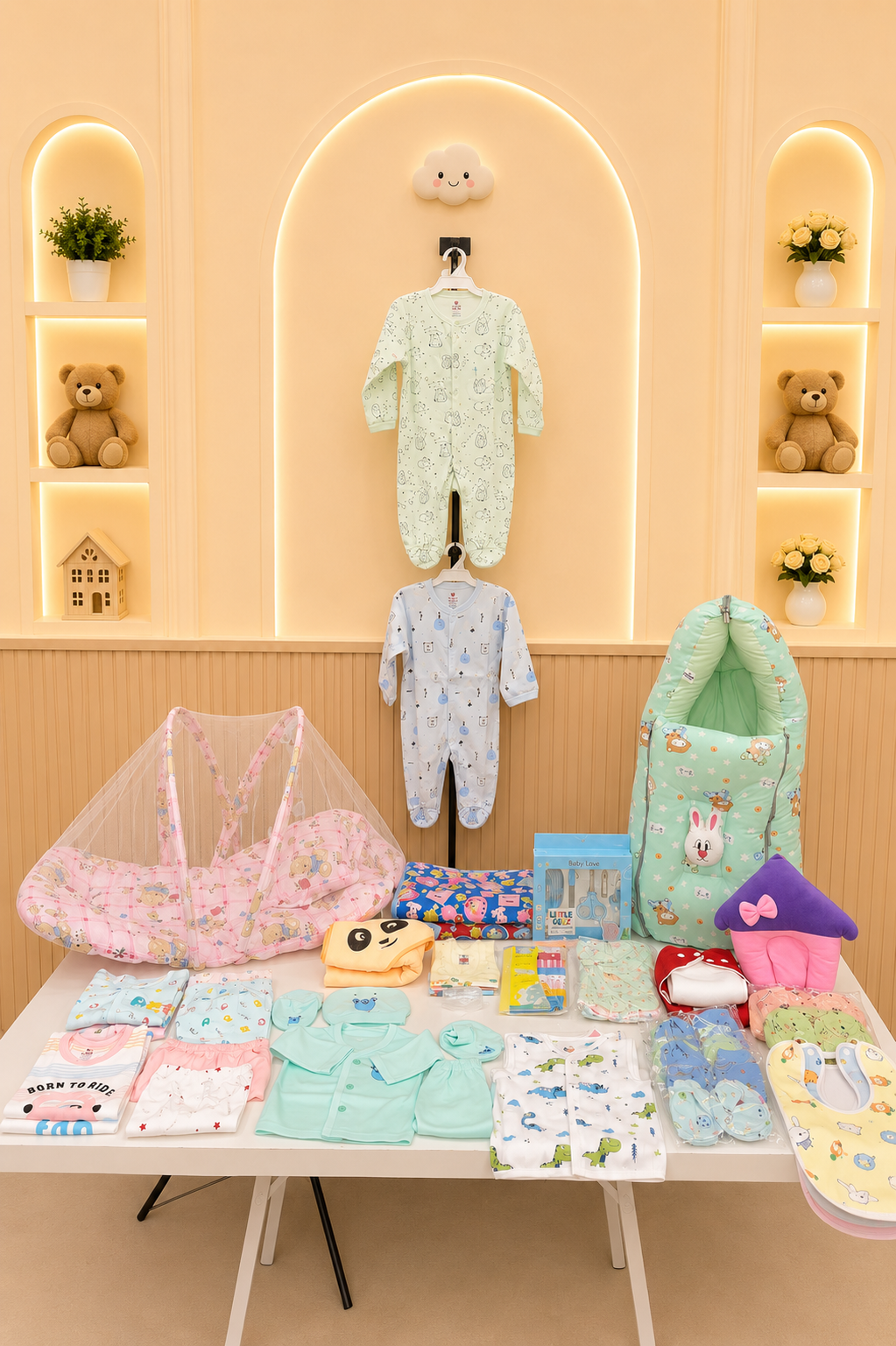 88 Items Summer Newborn Baby Essentials Combo Kit | Little Genz