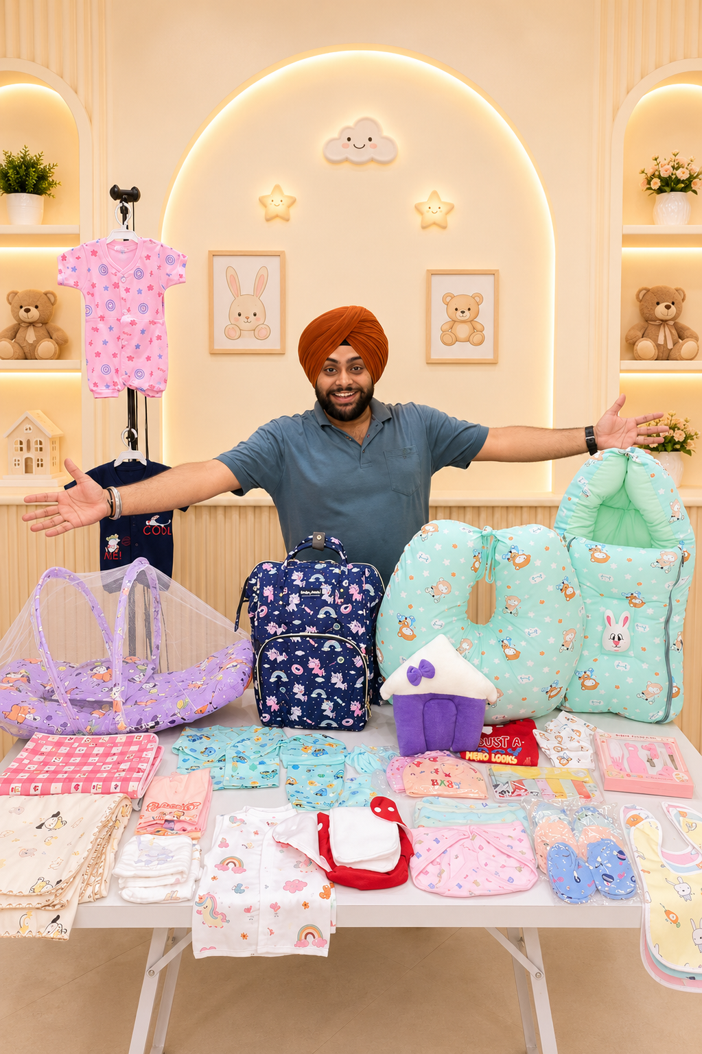 75 Premium Summer Newborn Baby Essentials Combo Kit | Little Genz