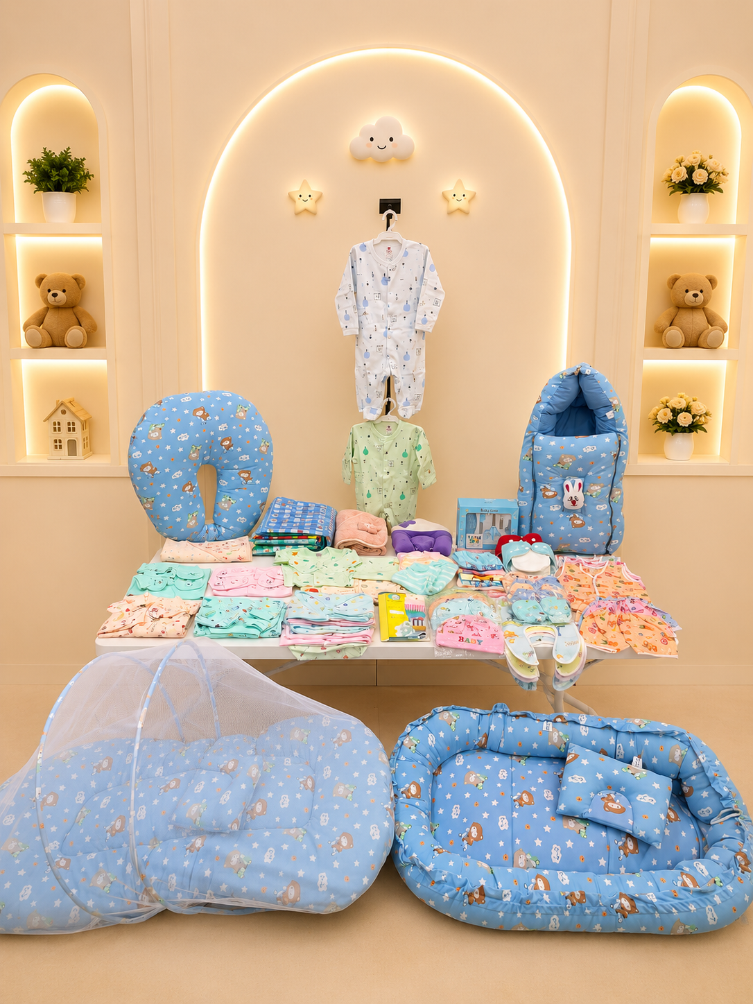 126 Premium Summer Newborn Baby Essentials Combo Kit | Little Genz