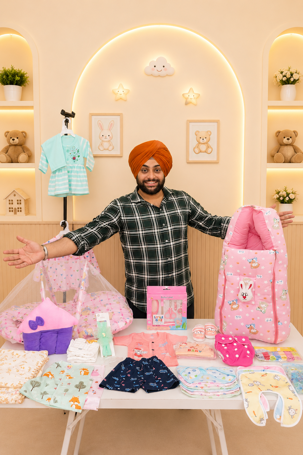 70 Premium Summer Newborn Baby Girl Essentials Combo Kit | Little Genz