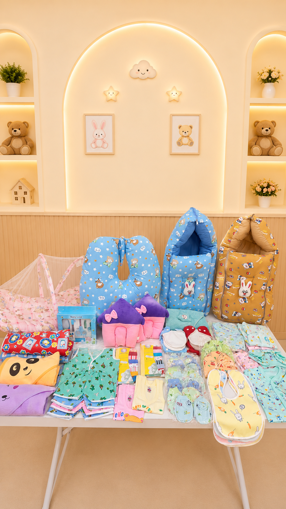 132 Items Twin Baby Summer Newborn Essentials Combo Kit | Little Genz
