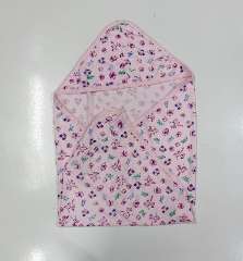 Cotton Hooded Baby Swaddle | 75x 50cm baby receiving blanket
